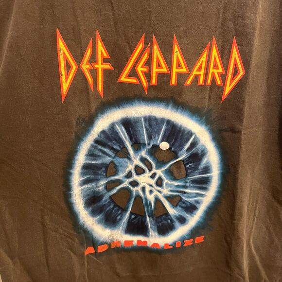 Def Leppard Adrenalize Band Tee Gray Large NWOT - Picture 2 of 5
